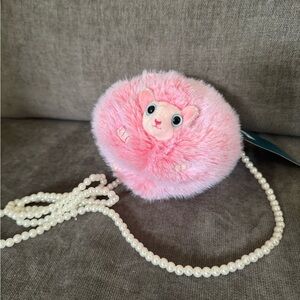 Universal epic universe ministry of magic pink pigmy Purse with Pearl Strap